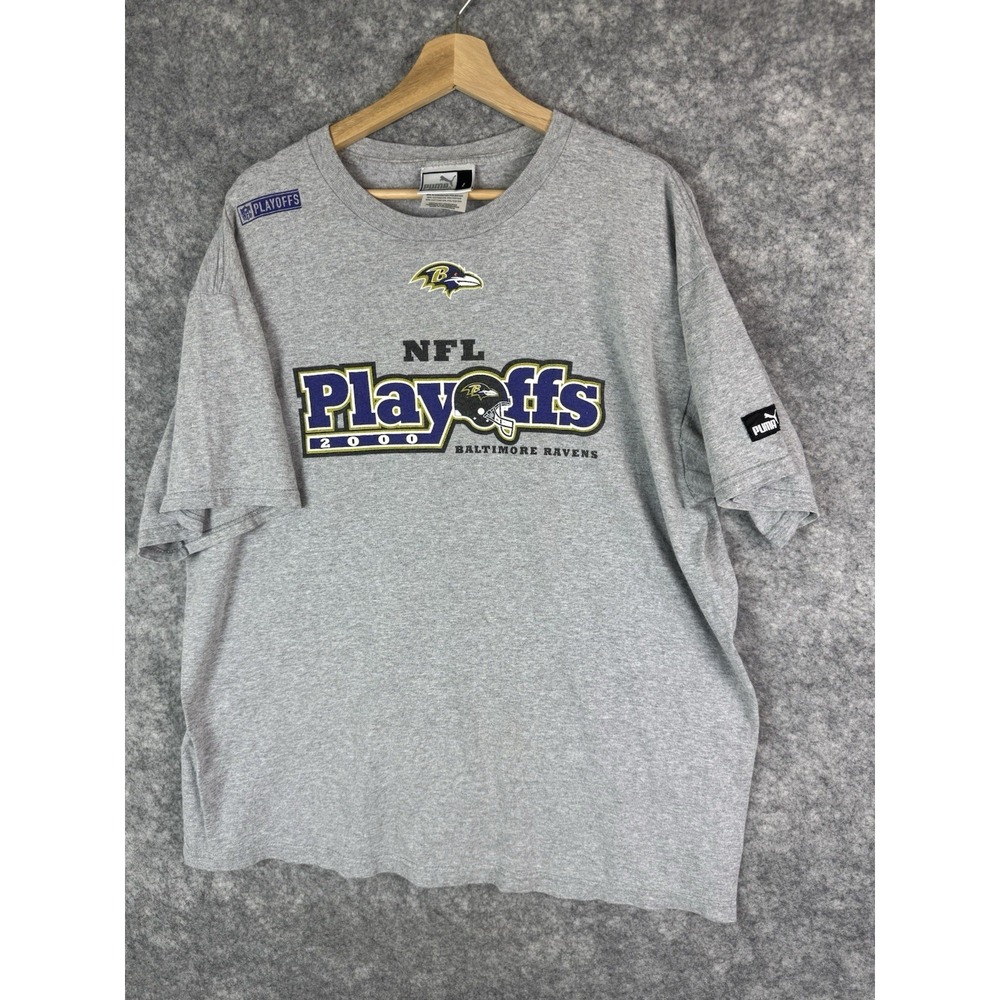 Vintage Baltimore Ravens Tshirt Mens Large Y2K  NFL AFC Defense Football Puma